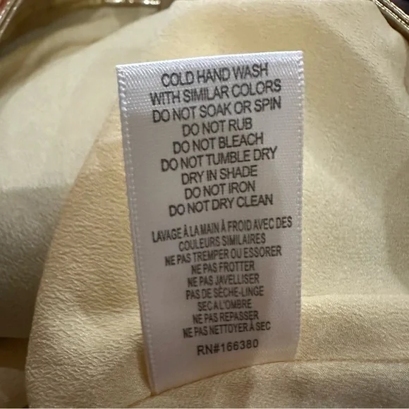 Torn by Ronny Kobo Donnie Mini Skirt Medium Gold Faux Leather Metallic - Picture 9 of 11